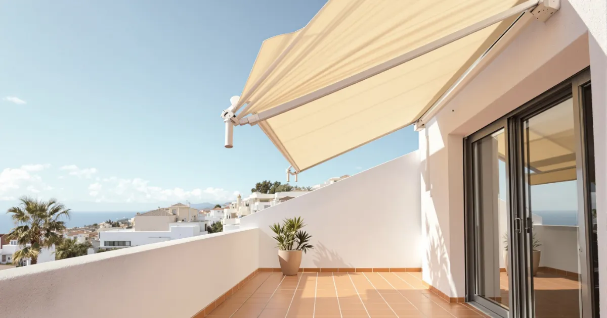 Instalación de toldos a medida en Málaga Toldo a medida instalado profesionalmente en una terraza de Málaga